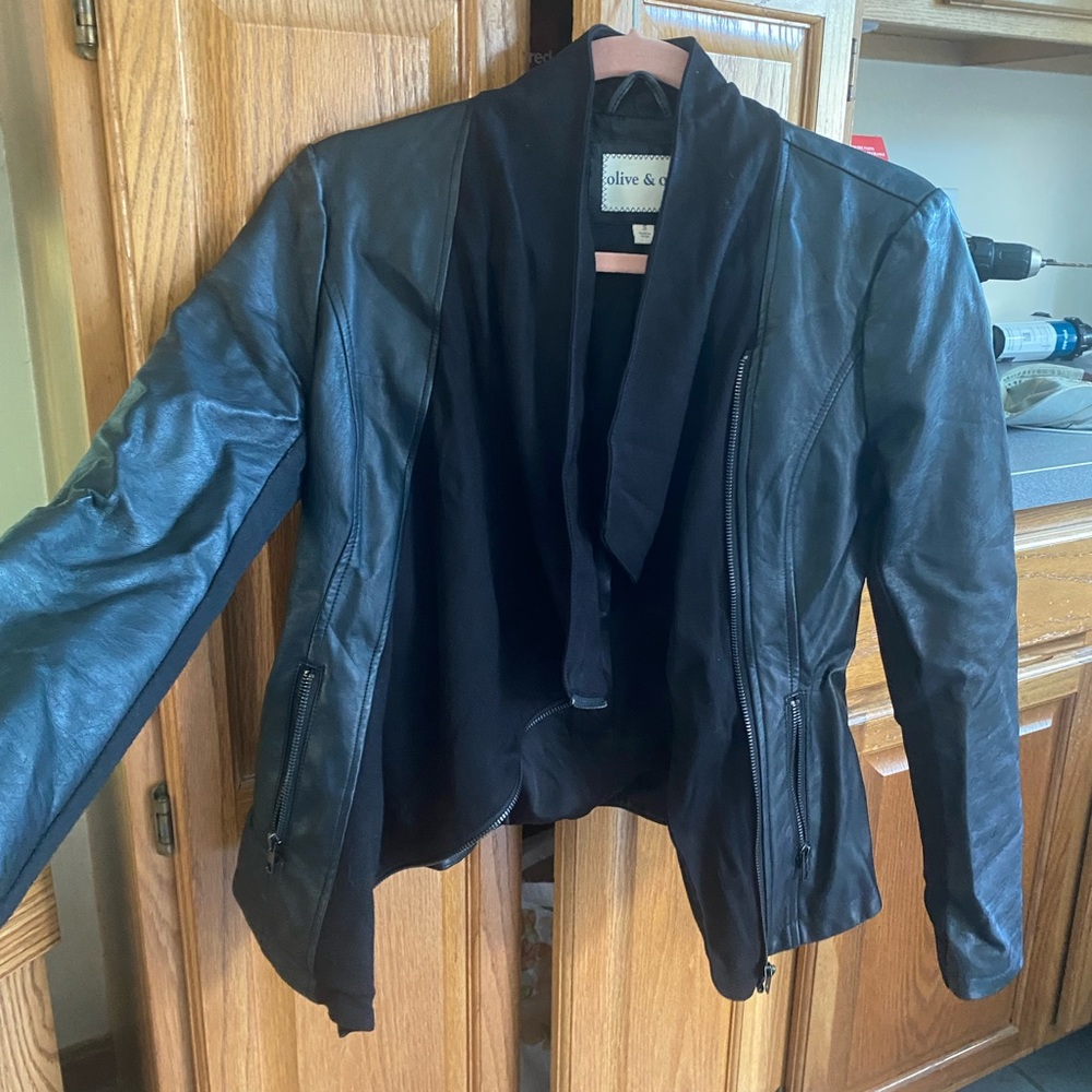 Faux leather jacket size small